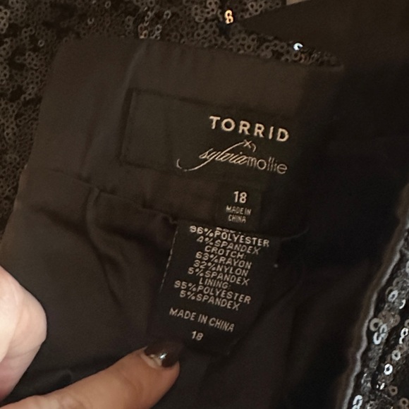 Torrid Black Sequin Blazer and Pants - Picture 8 of 8